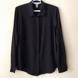 H&M Women Size 6 Black Blouse